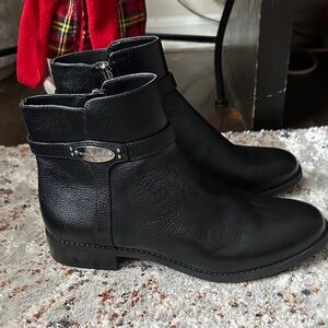 Michael Kors- Black Leather Ankle Boots